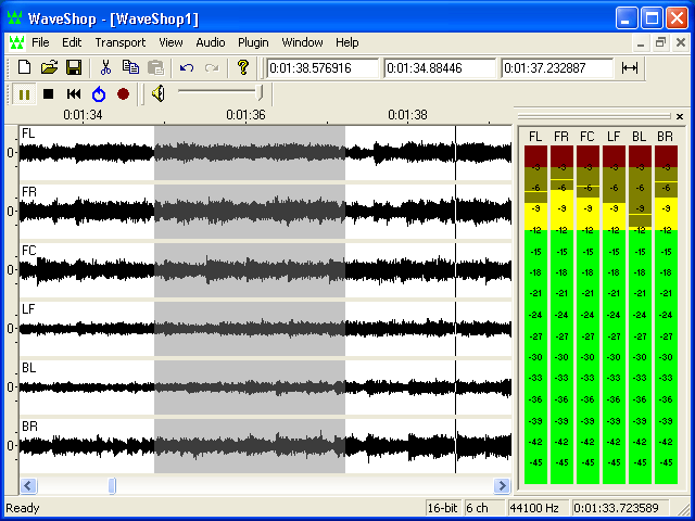 WaveShop Peak-Hold Meters